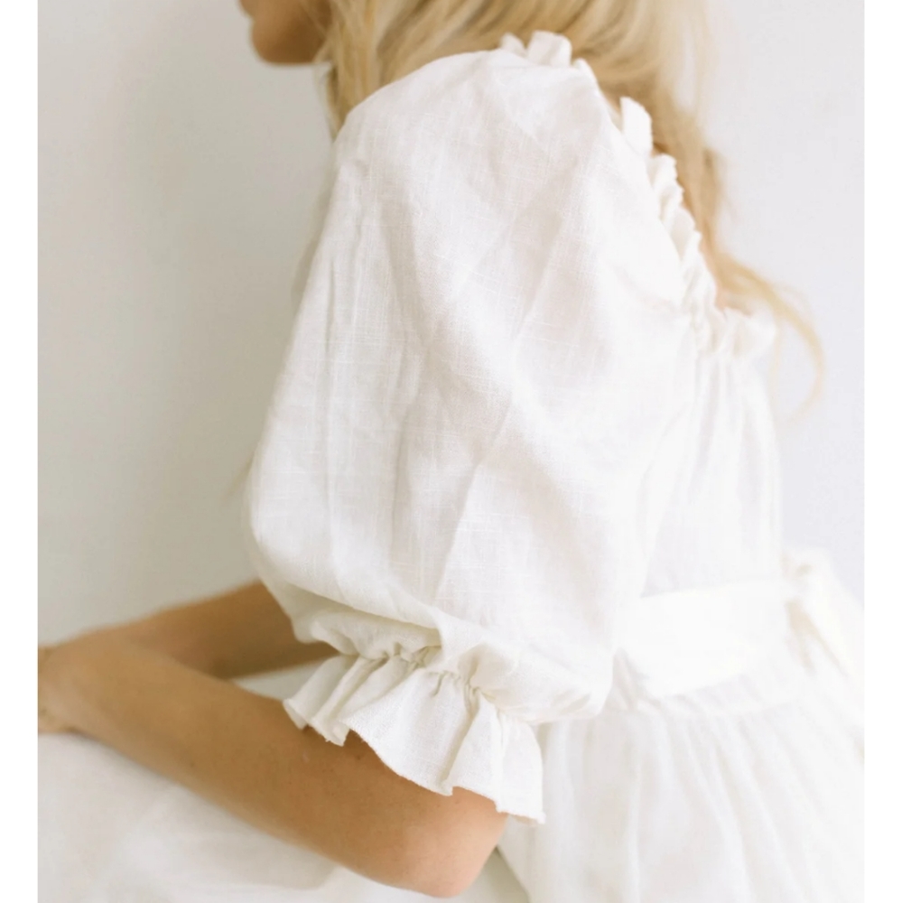 Adobe Lane swoon dress linen tulle and silk